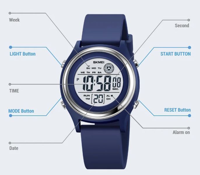 Дитячий годинник Skmei Game Blue 1622 фото