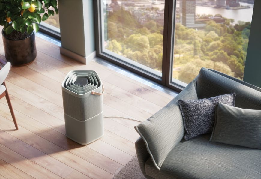 Очисник повітря Electrolux, 92м2, 442м3/год, дисплей, 5-и шаровий HEPA фільтр, Wi-Fi, 9 режимів, сірий PA91-404GY фото