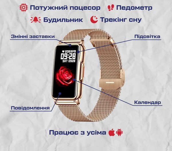 Smart-часы Smart Mioband Nano+ Gold 1634 фото