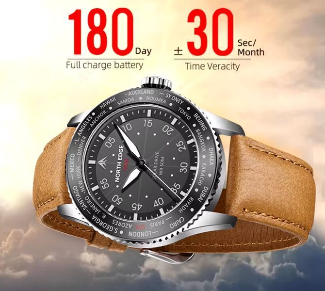 Годинник North Edge Mach Brown 1877 фото
