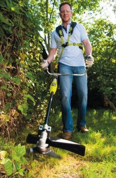Тример садовий акумуляторний Ryobi Max Power RBC36B26B 36В 26см ніж/ліска 30см ергоремені Vertebrae 3.7кг без АКБ та ЗП 5133002405 фото
