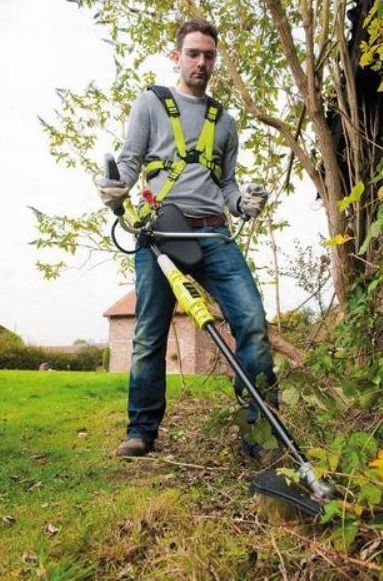 Тример садовий акумуляторний Ryobi Max Power RBC36B26B 36В 26см ніж/ліска 30см ергоремені Vertebrae 3.7кг без АКБ та ЗП 5133002405 фото