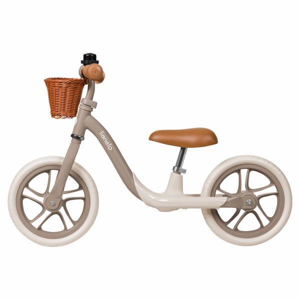 Беговел Lionelo Alex Plus Beige Sand &mdash; Бежевый детский беговел от 3 лет, колеса EVA, корзина и звоночек, легкая рама 82359408 фото