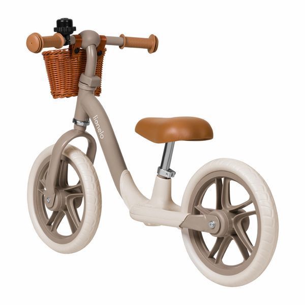 Беговел Lionelo Alex Plus Beige Sand &mdash; Бежевый детский беговел от 3 лет, колеса EVA, корзина и звоночек, легкая рама 82359408 фото