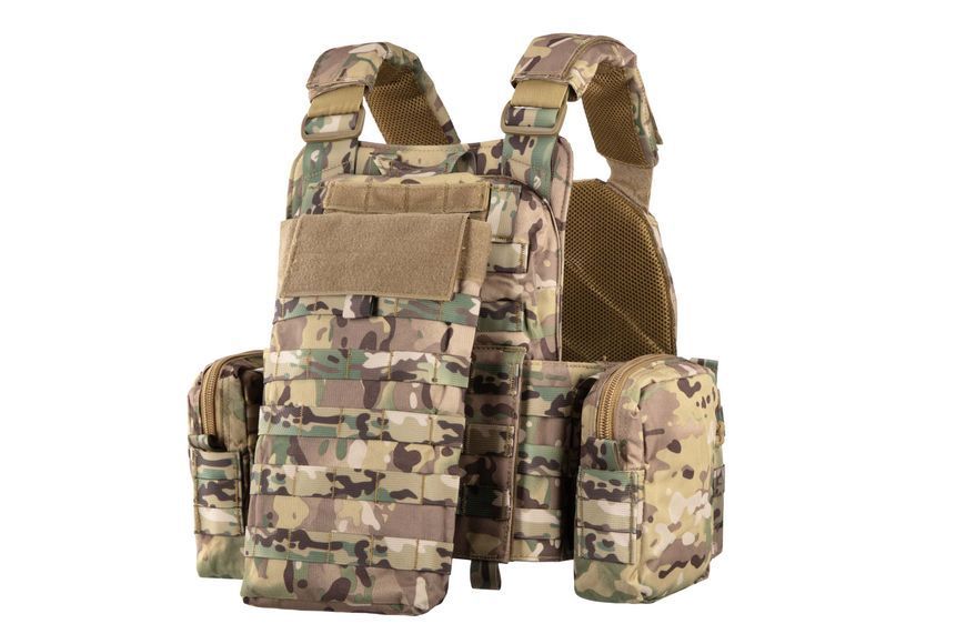 Плитоноска 2E Tactical, Тип 5, с карманами для боковой защиты, камуфляж 2E-MILPLACARTYPE5-Y2-CC фото