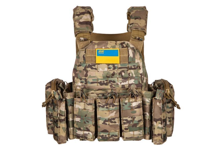 Плитоноска 2E Tactical, Тип 5, с карманами для боковой защиты, камуфляж 2E-MILPLACARTYPE5-Y2-CC фото