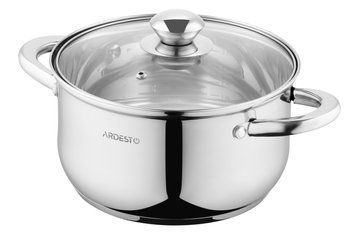 Кастрюля Ardesto Gemini Gourmet, стеклянная крышка, 3.2 л, нержавеющая сталь AR1932GSS фото