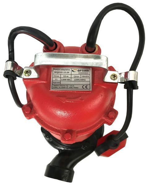 Насос фекальний Optima WQD10-15DF,10000 л/год, вис. 15м, глиб. 5м, кабель 12м, 1.3кВт, 230В 12093 фото