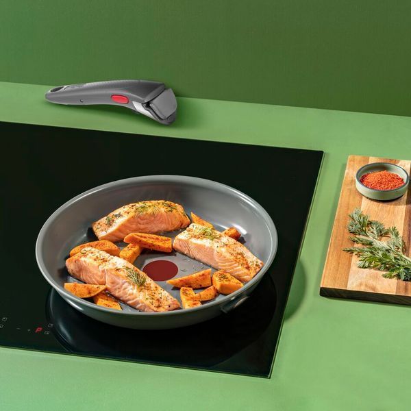 Набір посуду Tefal Tefal Ingenio Renew, знімна ручка, 3предмети, алюміній, бакеліт, сірий L2609502 фото