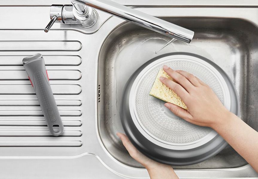 Набір посуду Tefal Tefal Ingenio Renew, знімна ручка, 3предмети, алюміній, бакеліт, сірий L2609502 фото