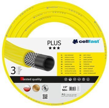 Шланг садовий Cellfast PLUS 1/2', 50м, 3-х шаровий, до 25 Бар, -20&hellip;+60&deg;C 10-201 фото