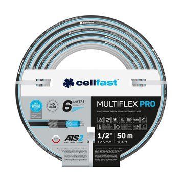 Шланг садовий Cellfast MULTIFLEX PRO 1/2" 50м, 6 шарів, до 35 Бар, -20&hellip;+65&deg;C 13-802 фото