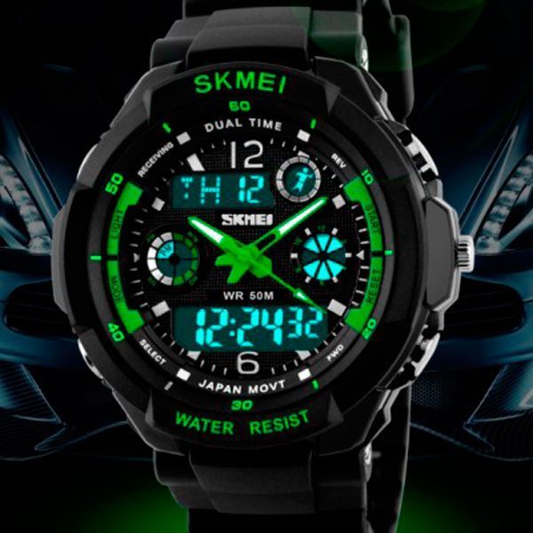 Дитячий годинник Skmei S-Shock Green 0931 0931 фото