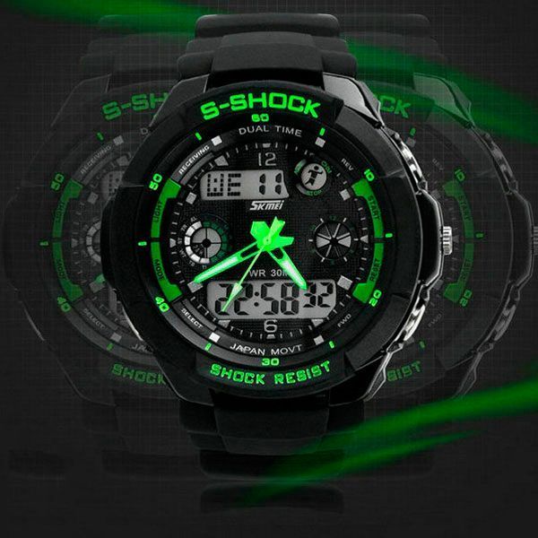 Дитячий годинник Skmei S-Shock Green 0931 0931 фото