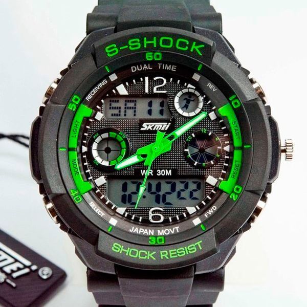 Дитячий годинник Skmei S-Shock Green 0931 0931 фото