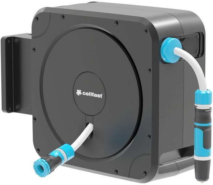 Котушка зі шлангом Cellfast ERGO автоматична 20м+2м шланга 1/2" комплект конекторів та зрошувач ERGO 55-410 фото