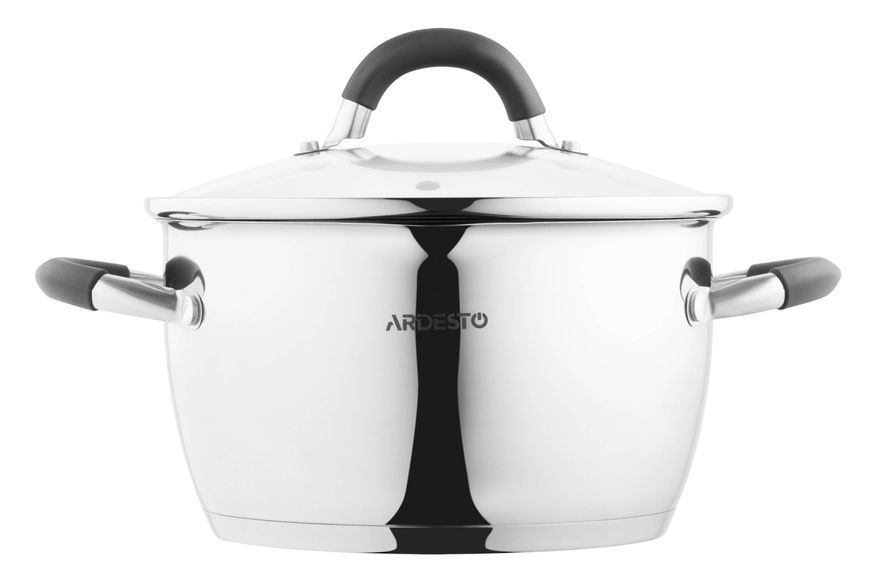 Кастрюля Ardesto Gemini, стеклянная крышка, 3.2 л, нержавеющая сталь AR1932GS фото