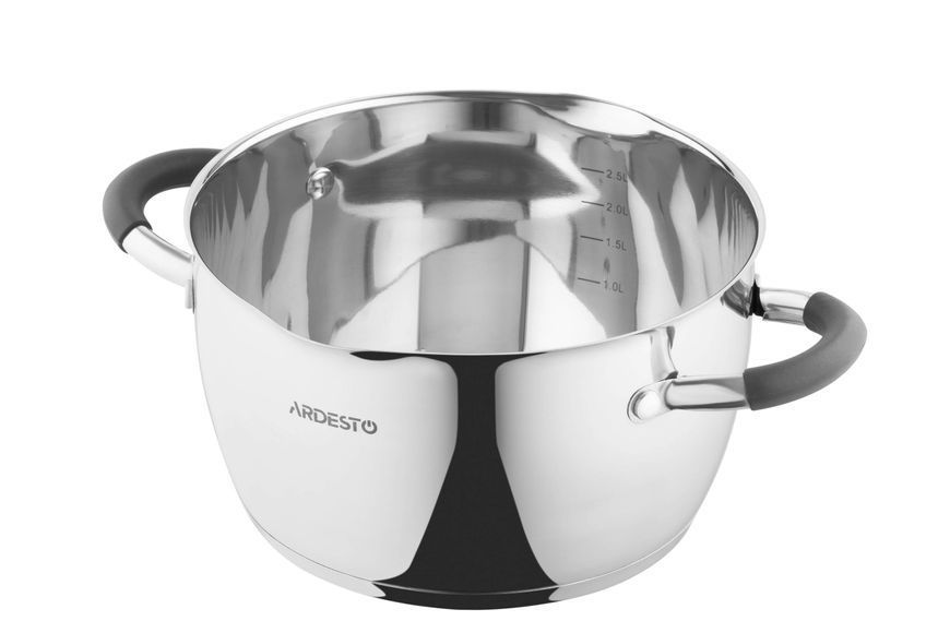 Кастрюля Ardesto Gemini, стеклянная крышка, 3.2 л, нержавеющая сталь AR1932GS фото