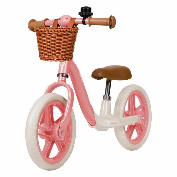 Беговел Lionelo Alex Plus Pink Rose &mdash; Розовый детский беговел от 3 лет, с корзинкой и звонком, колеса EVA 82360244 фото