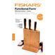 Набір ножів Fiskars Functional Form з бамбуковою підставкою, 3 шт 1057553 фото 3
