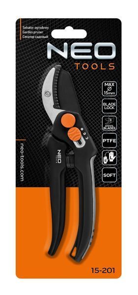 Секатор контактний Neo Tools, d різу 15мм, 185мм, 169г 15-201 фото