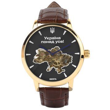 Besta Skeleton Gold Black Dial 2119 фото