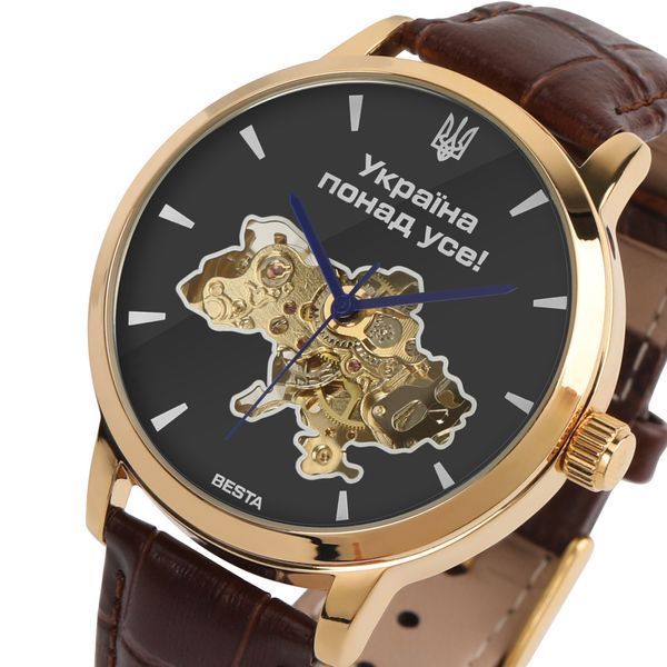 Besta Skeleton Gold Black Dial 2119 фото