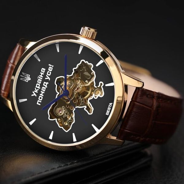 Besta Skeleton Gold Black Dial 2119 фото
