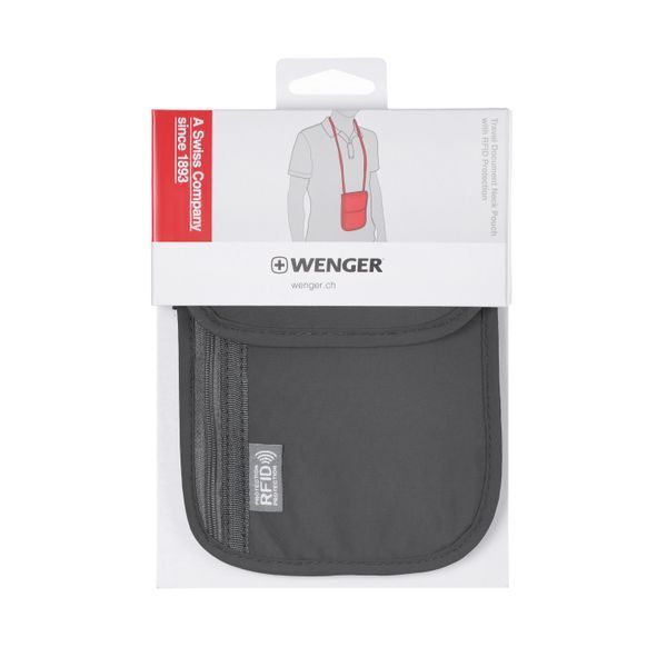 Кошелек на шею Wenger Neck Wallet with RFID pocket, серый 604589 фото