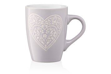 Чашка Ardesto Heart, 330 мл, сіра, кераміка AR3467GR фото