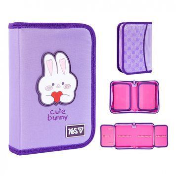 Пенал твердий Yes одинарний з двома клапанами Cute Bunny HP-04 533740 фото