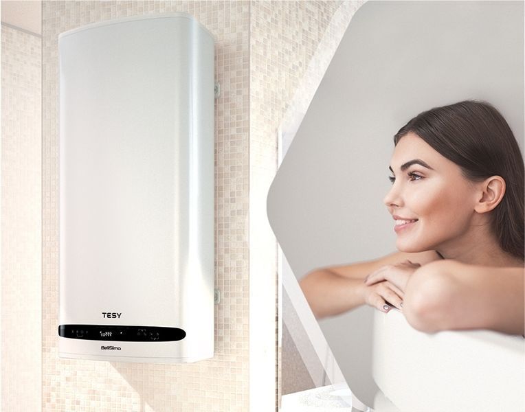 Водонагреватель электрический Tesy Bellislimo Cloud плоский GCR 502722 E31 ECW Wi-Fi, 50л, 2,2кВт, универсальный монтаж, электронное управление, B, белый 304766 фото