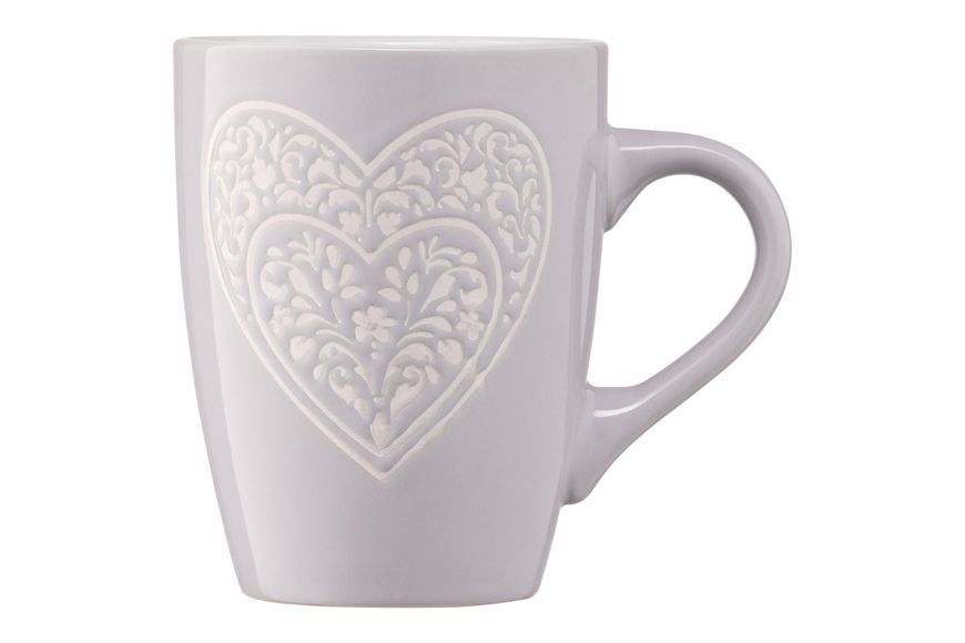 Чашка Ardesto Heart, 330 мл, сіра, кераміка AR3467GR фото