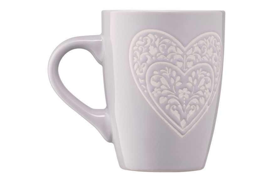 Чашка Ardesto Heart, 330 мл, сіра, кераміка AR3467GR фото