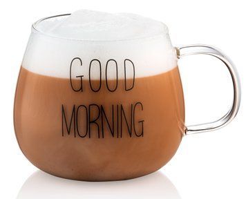 Набір чашок з ручками Ardesto Good Morning, 430мл, 2шт, боросилікатне скло, прозорий AR2643BMR фото
