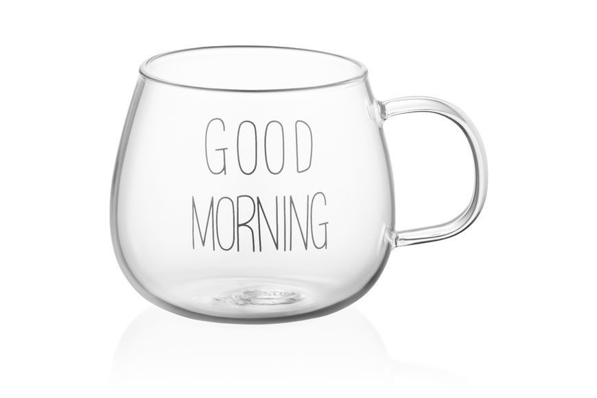 Набор чашек с ручками Ardesto Good Morning, 430мл, 2шт, боросиликатное стекло, прозрачный AR2643BMR фото