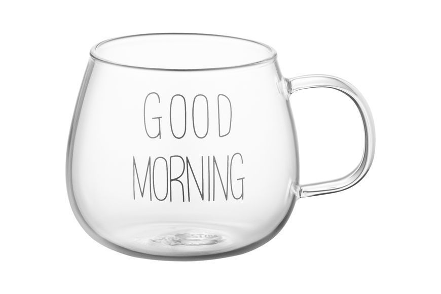 Набор чашек с ручками Ardesto Good Morning, 430мл, 2шт, боросиликатное стекло, прозрачный AR2643BMR фото