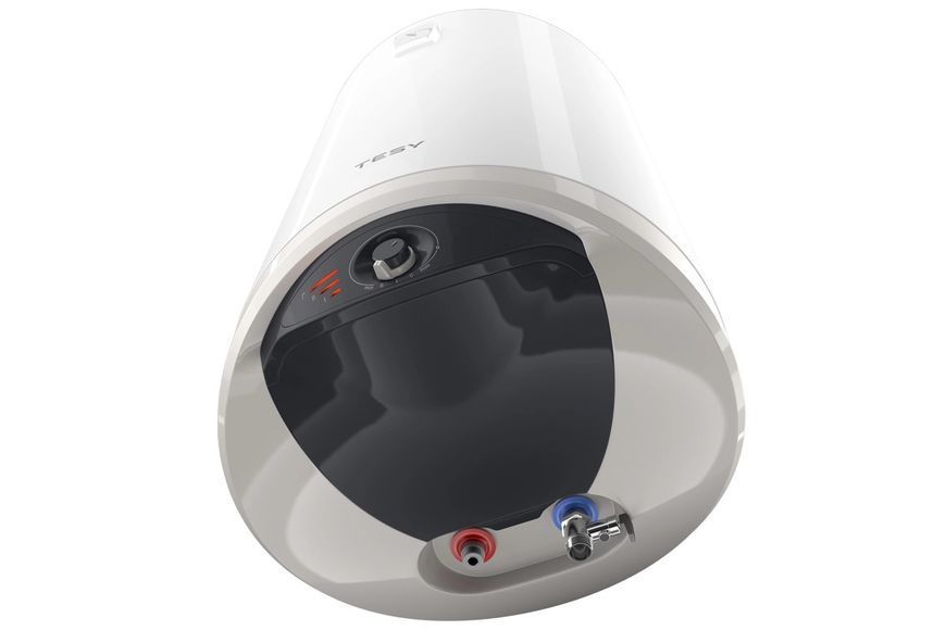 Водонагреватель электрический Tesy Modeco Ceramic круглый с теплообменником GCV9SL 1004724D C21 TS2RCP, 100л, 2,4кВт, сухой тен, механическое управление, подключение с левой стороны B, белый 304326 фото