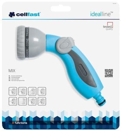 Зрошувач пістолетний Cellfast MIX IDEAL, 8 режимів, регулювання напору 52-055 фото