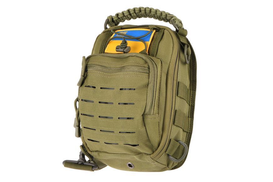 Сумка Слинг 2E Tactical Laser Cut 2.5 л зеленая 2E-MILSLIBAG-Y09L-OG фото