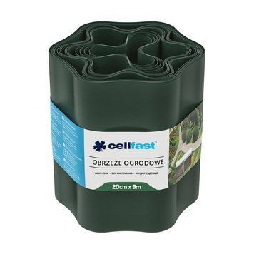 Лента газонная, бордюрная, волнистая Cellfast 20см x 9м, темно-зеленая 30-023H фото