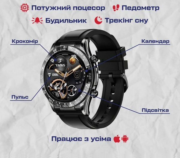 Смарт-часы Smart E18 Pro Black 5856 фото