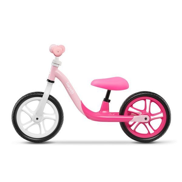 Беговел Lionelo Alex Bubblegum (Розовый) &mdash; Детский велобег от 2 лет, колеса EVA 12" 21201443 фото