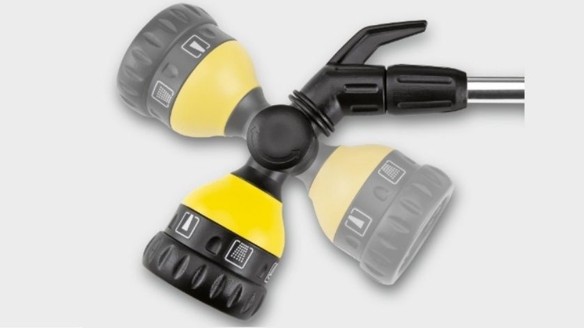 Ороситель ручной Karcher "Plus", Штанга для полива, душ садовый, 6 режимов, поворотное основание 2.645-158.0 фото