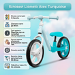 Біговел Lionelo Alex Turquoise (Бірюзовий) &mdash; Дитячий беговел від 2 років, колеса EVA 12" 21201445 фото