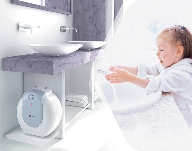 Водонагреватель электрический Tesy Bilight Compact 15U GCU 1520 L52 RC, 15л, 2кВт, монтаж под мойкой, механическое управление, B, белый 304144 фото