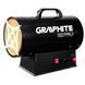 Тепловая пушка газовая аккумуляторная Graphite 18В, 15кВт, 120м кв, 320м куб/ч, черный, IP24 58GE100 фото 1