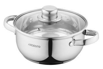 Кастрюля Ardesto Gemini Gourmet, стеклянная крышка, 1.8 л, нержавеющая сталь AR1918BC фото