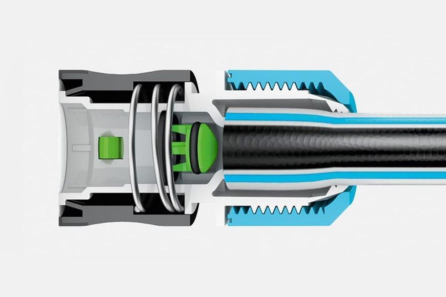 Конектор для шланга Cellfast ERGO 1/2" з аквастоп 53-120 фото
