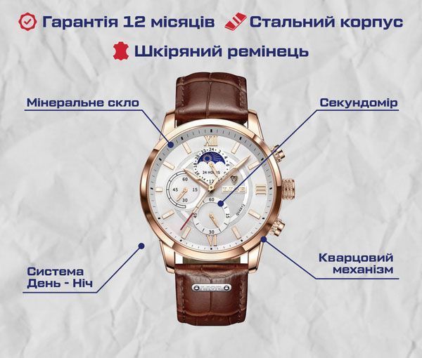 Годинник Lige Signature 8104 фото